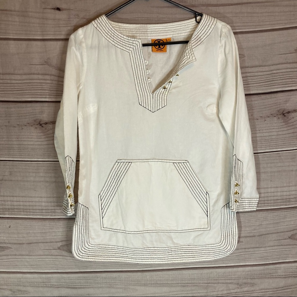 Tory Burch White Tunic Top